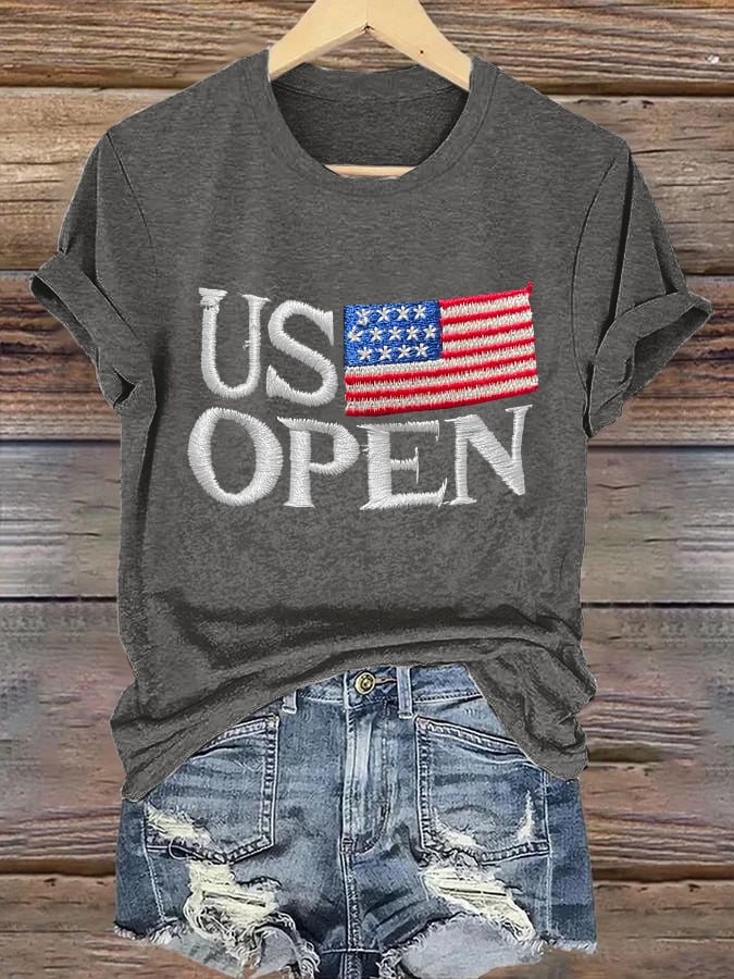 Retro US Open Print T-Shirt