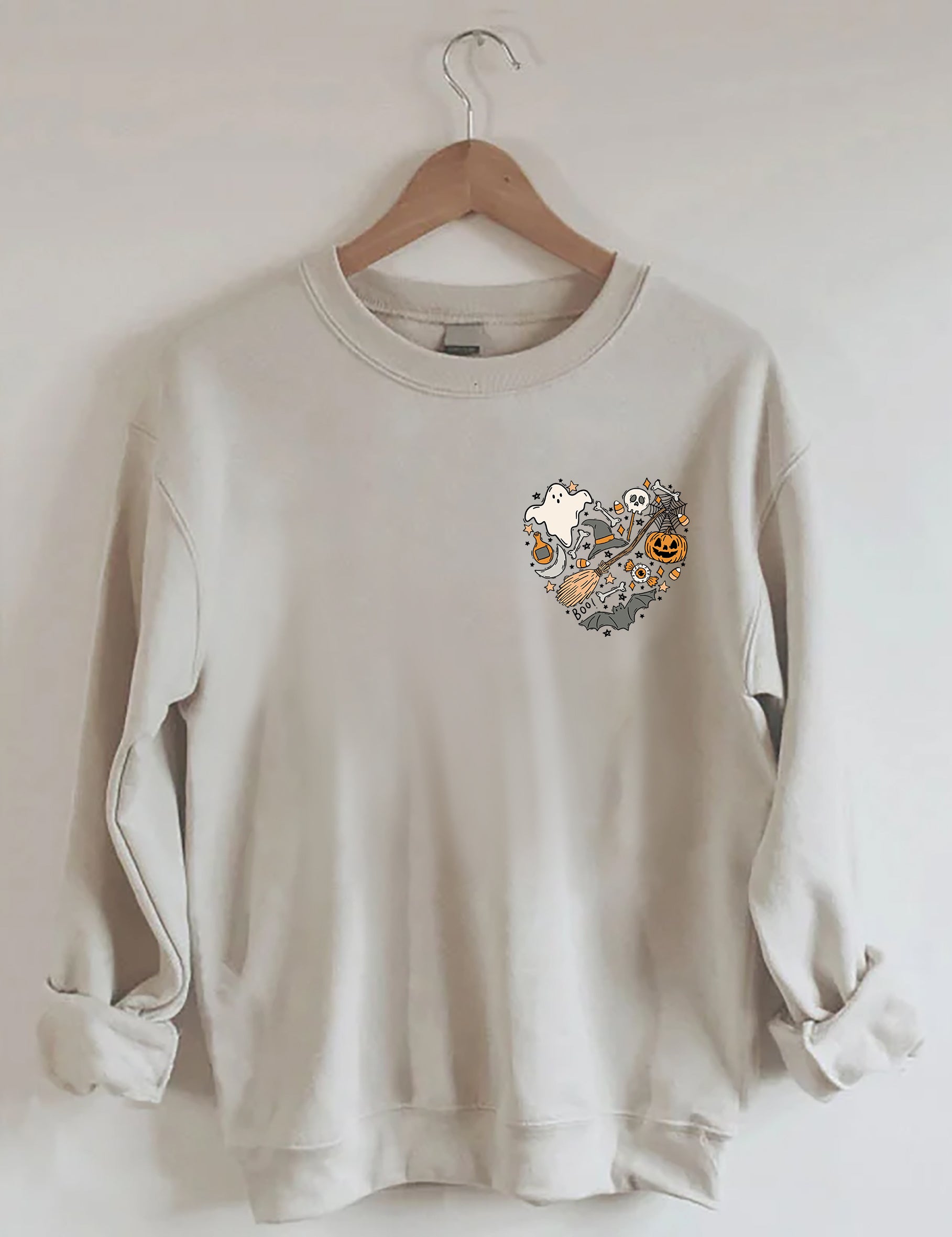 Ghost Outline Spooky Season Sweatshirt