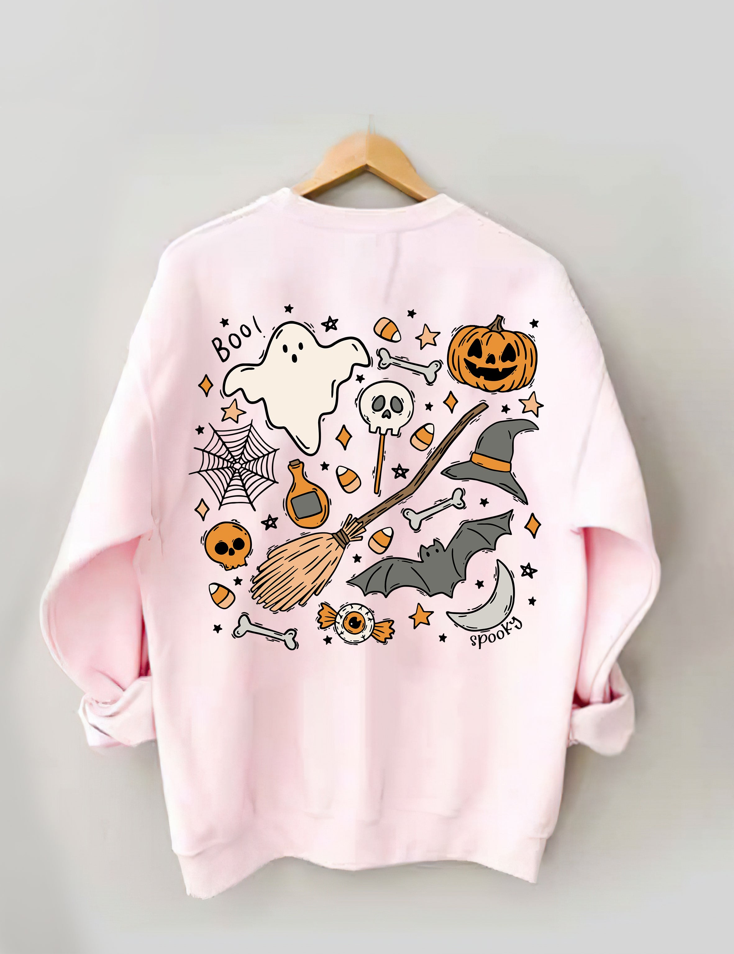 Ghost Outline Spooky Season Sweatshirt