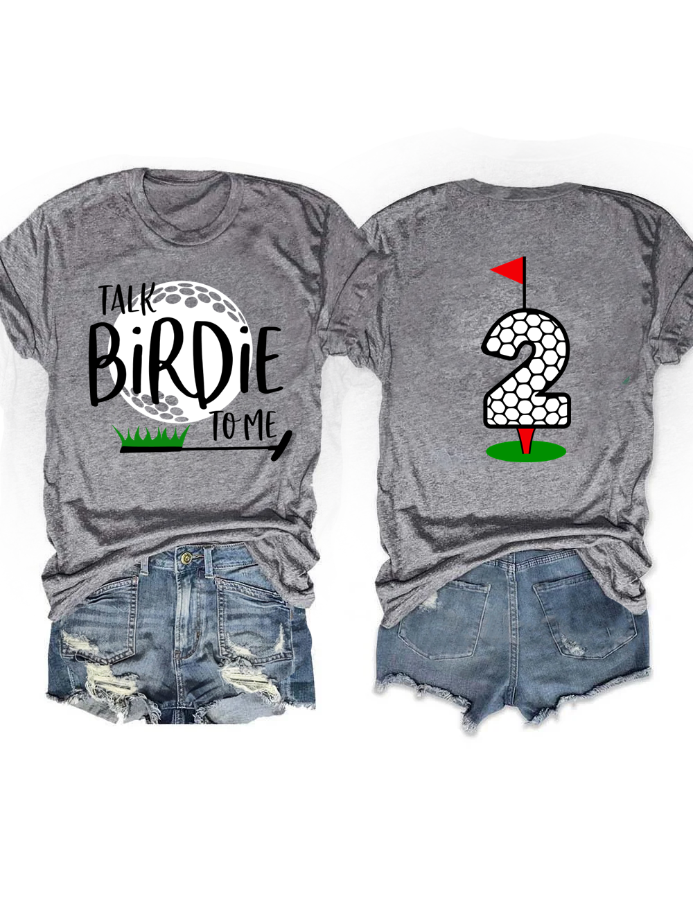 Talk Birdie To Me Custom Number Golf T-shirt