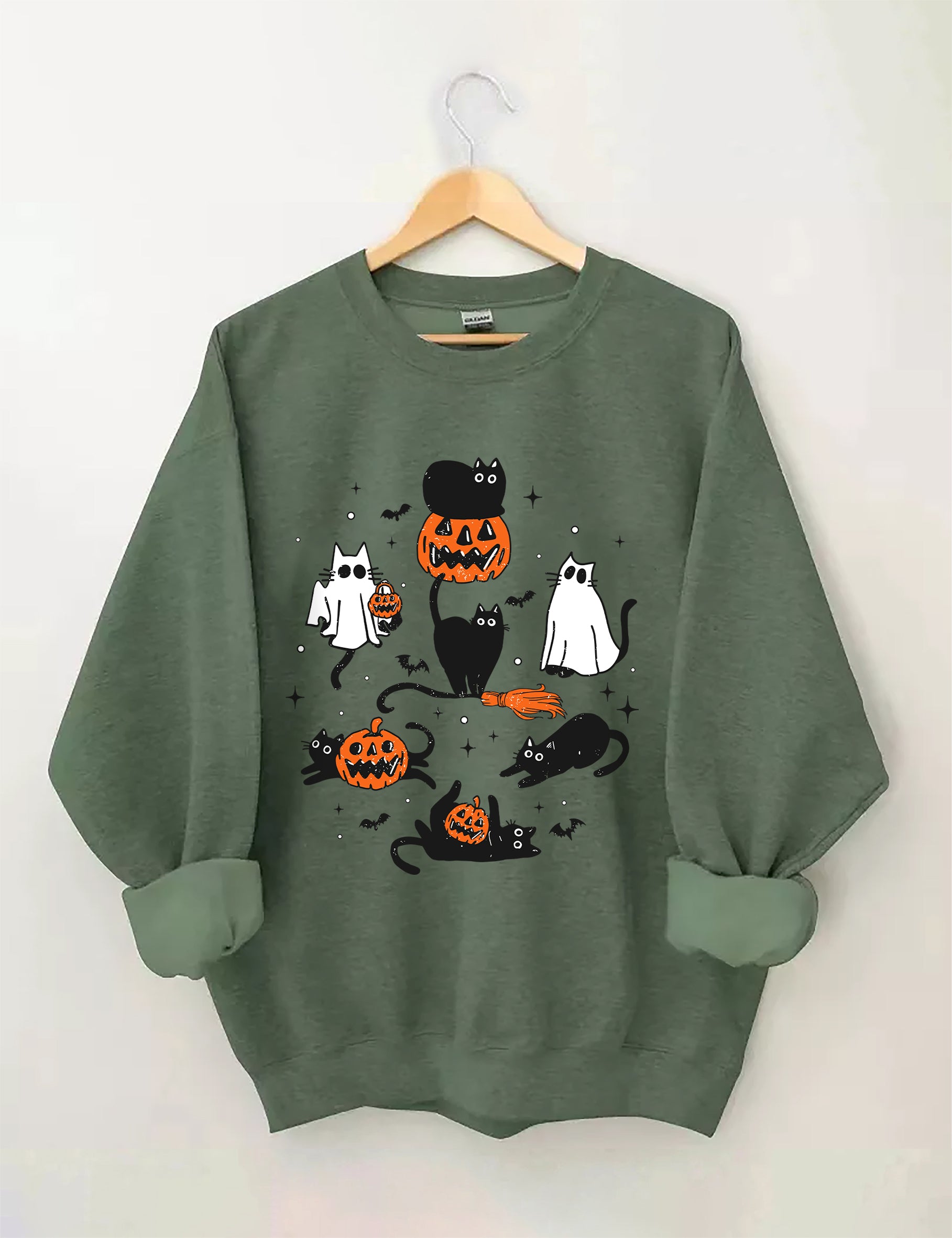 Halloween Ghost Cats Sweatshirt