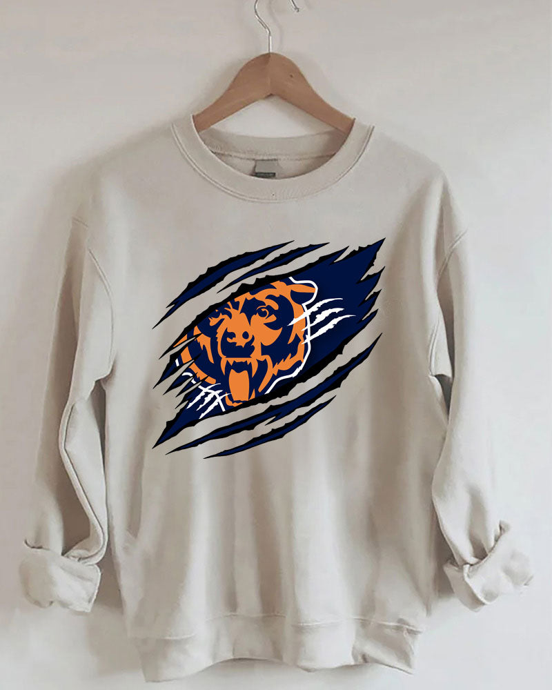 Chicago Bears Scratches Design Sweatshirt