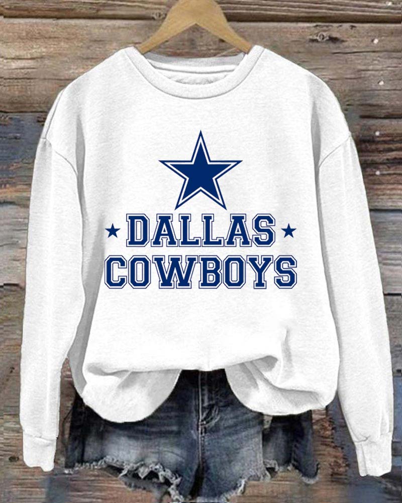 Dallas Cowboys Printed Crewneck Sweatshirt