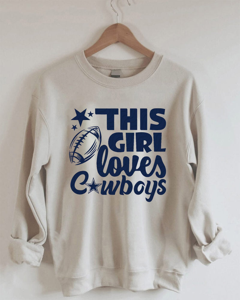 This Girl Loves Cowboys Sweatshirt