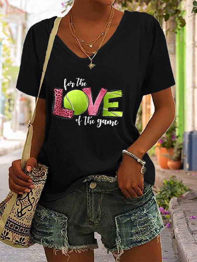 Women's Tennis Printed Casual T-shirt