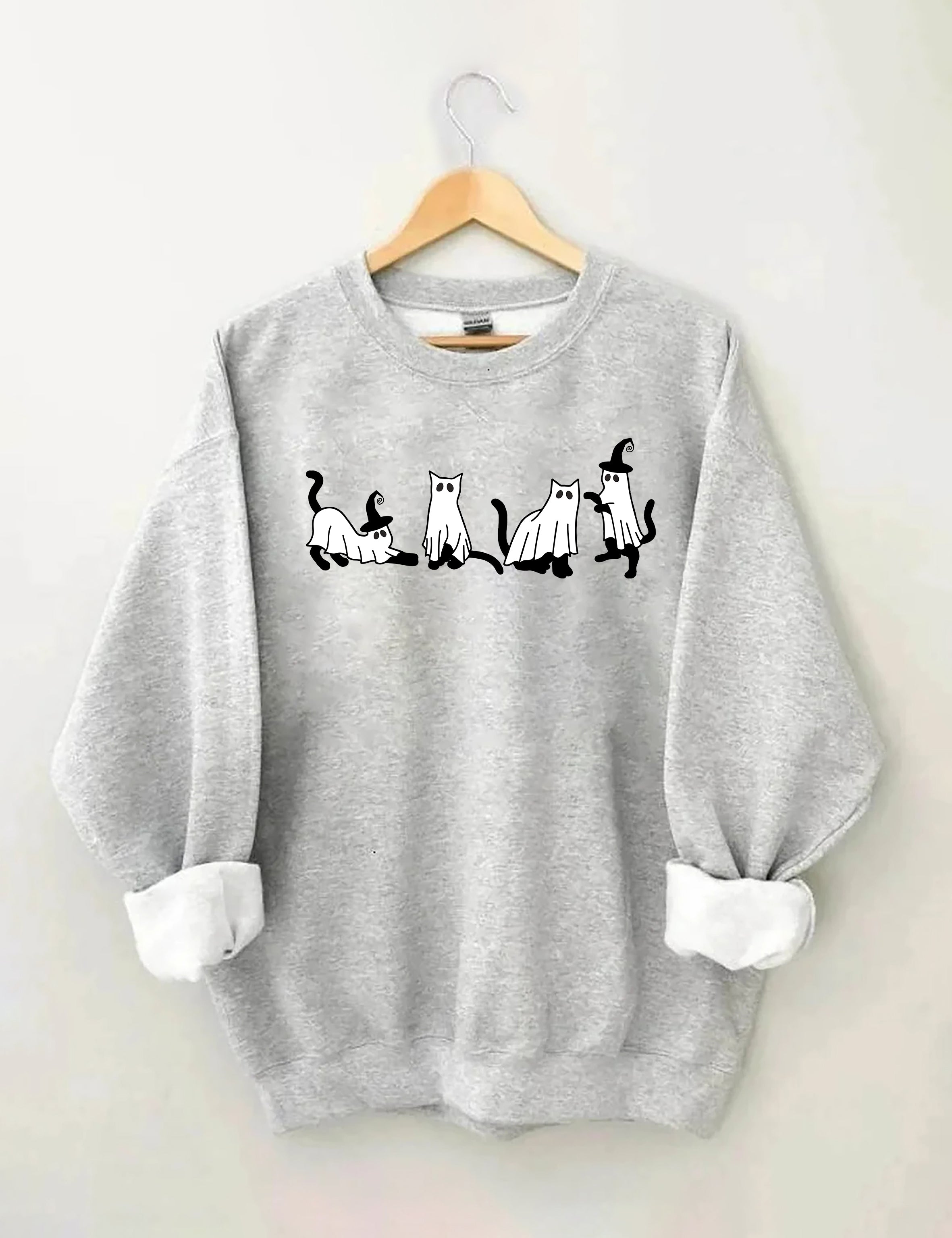 Cute Cat Ghost Sweatshirt