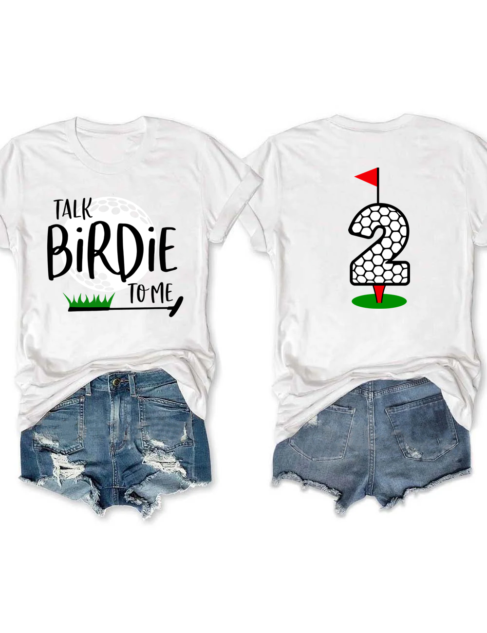 Talk Birdie To Me Custom Number Golf T-shirt