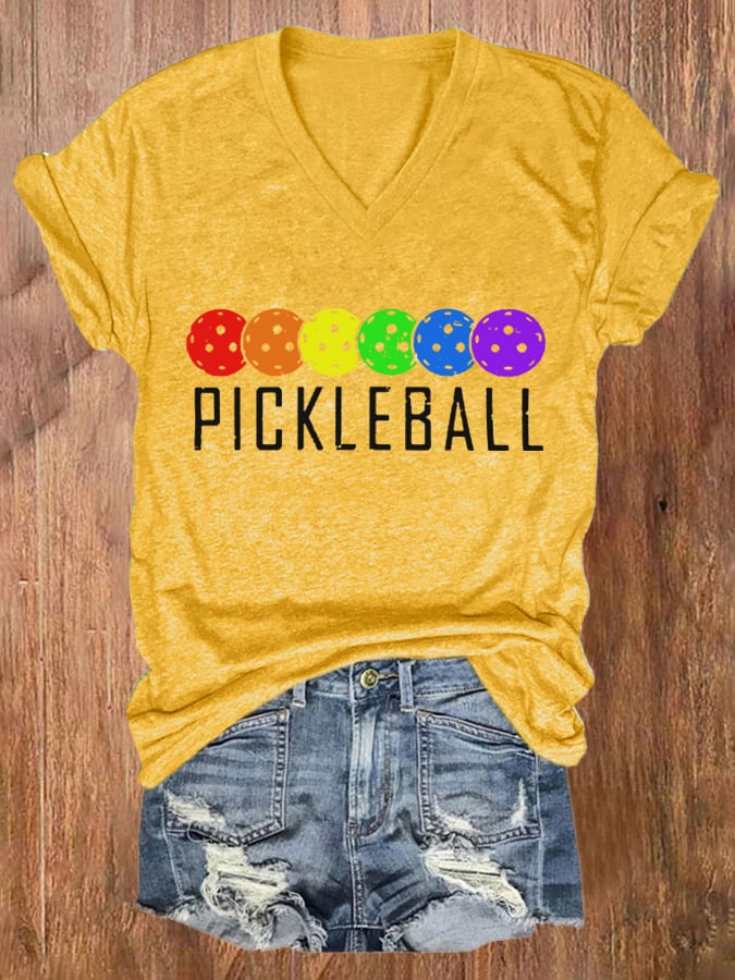 Women'S Pickleball Print T-shirt