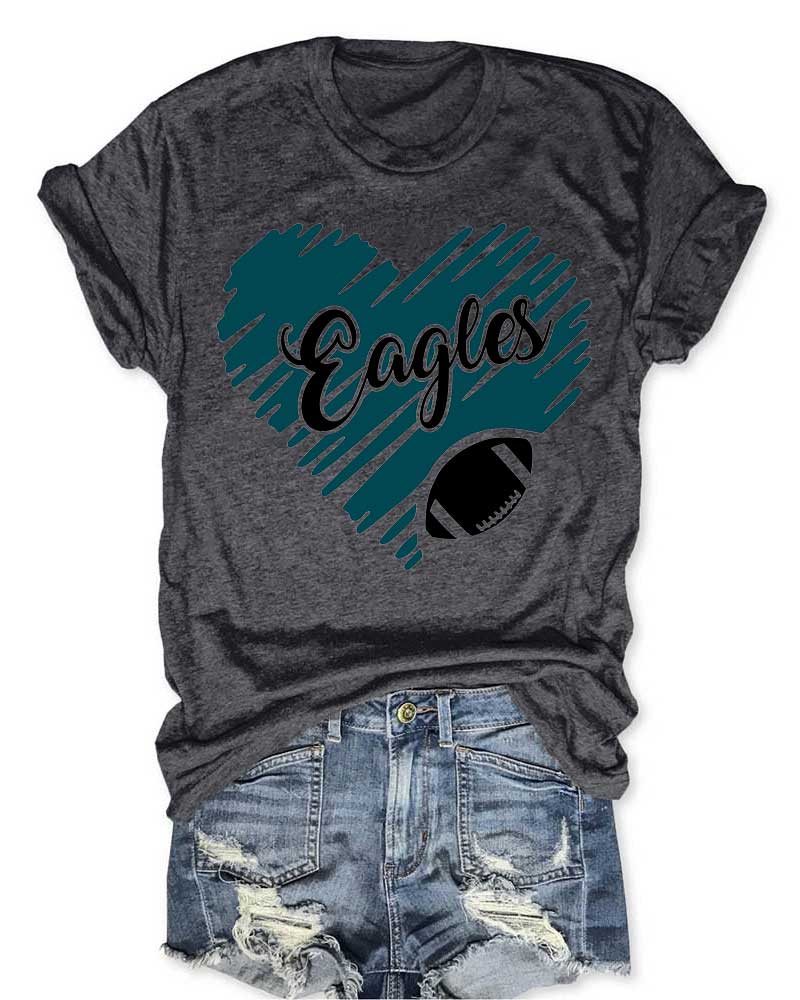 Eagles Heart Design T-Shirt