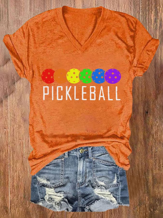 Women'S Pickleball Print T-shirt