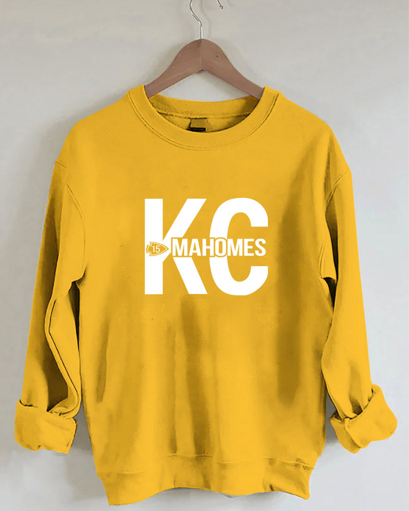 Mahomes KC Chiefs Football Crewneck Sweatshirt