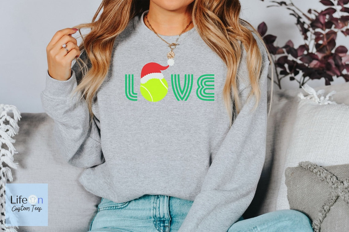 Tennis Love Christmas  Sweatshirt