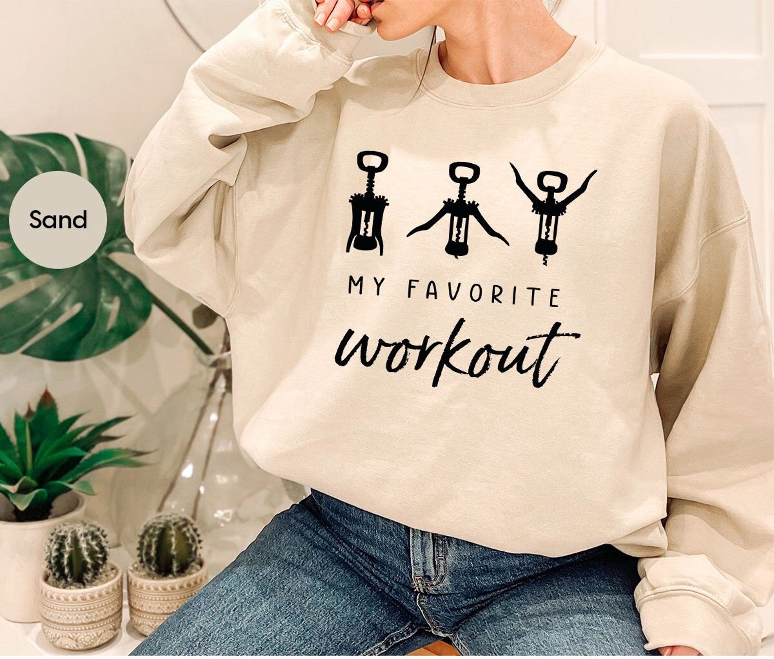 Wine Favorite Workout Sweatshirt