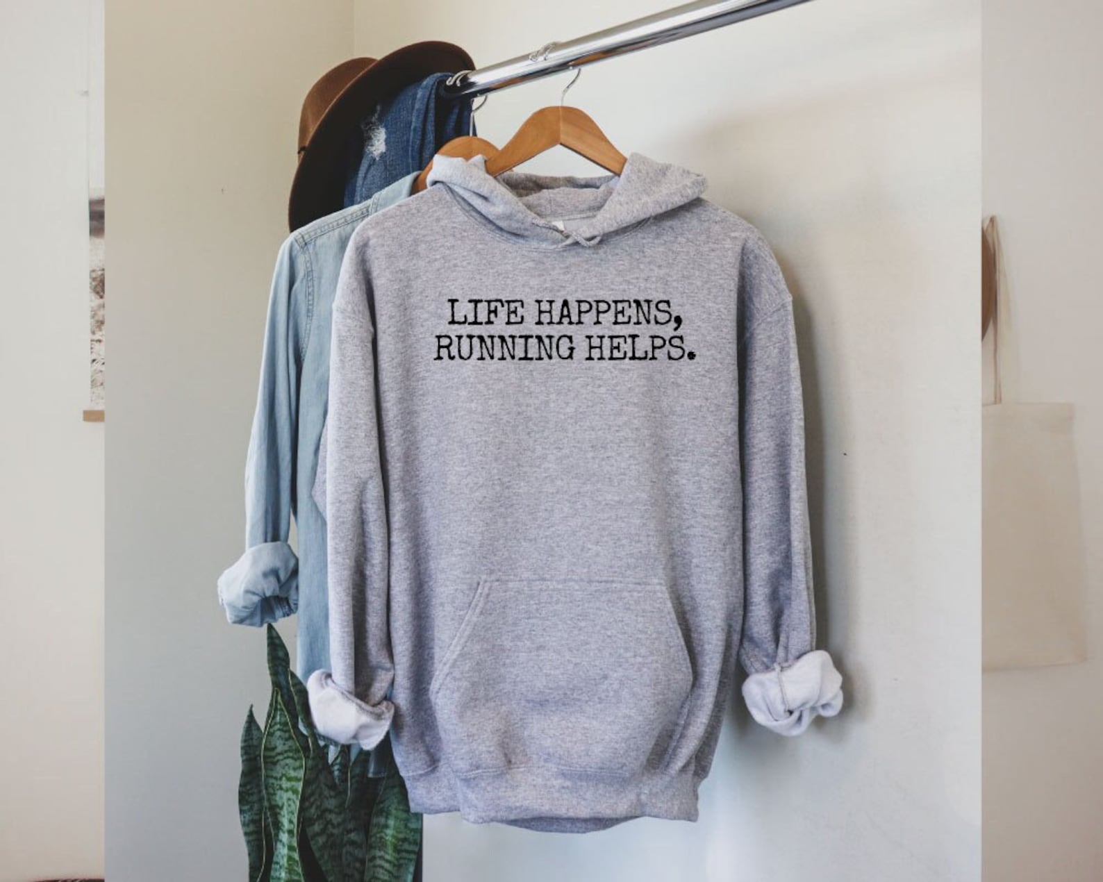 Life Happens Running Helps Hoodie