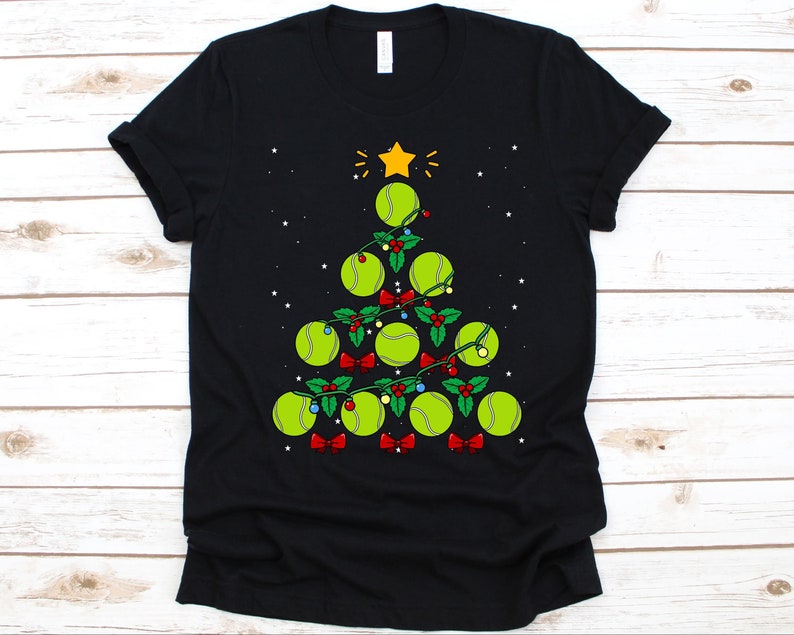 Tennis Ball Christmas Tree T-shirt