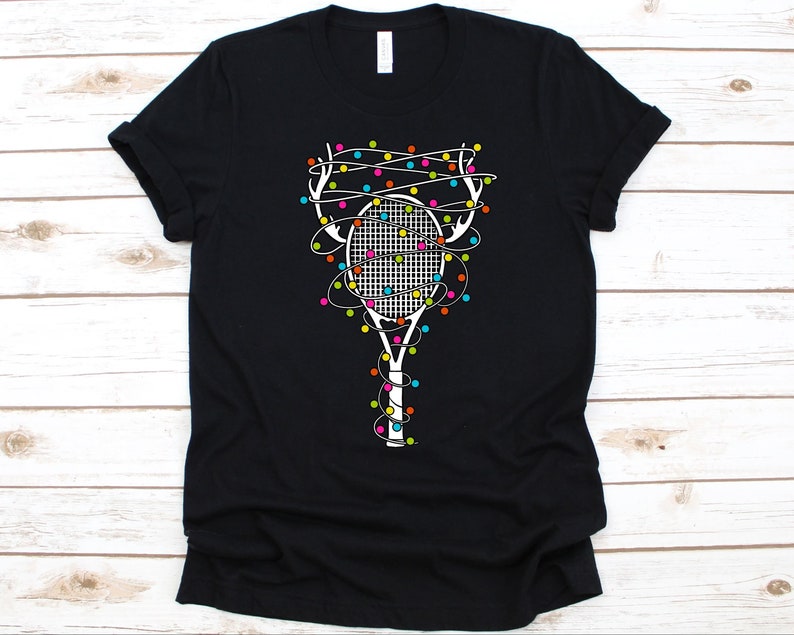 Tennis Racket Reindeer Christmas T-shirt