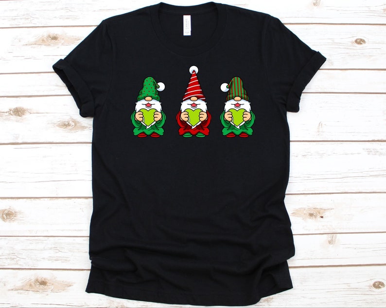 Gnome Christmas Hearts  T-shirt