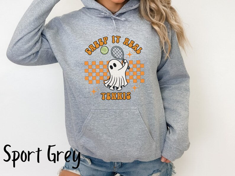 Creep It Real Tennis Ghost Halloween  Hoodie