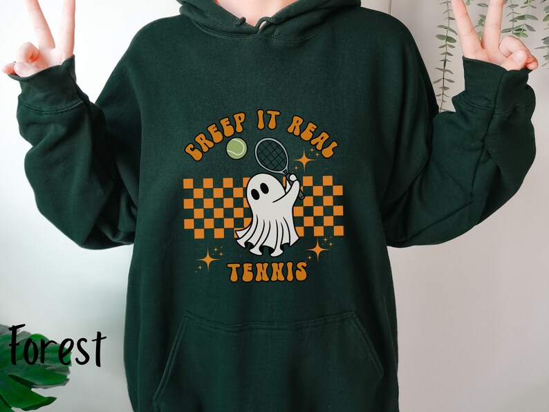 Creep It Real Tennis Ghost Halloween  Hoodie