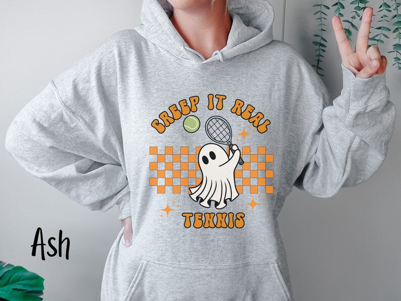 Creep It Real Tennis Ghost Halloween  Hoodie