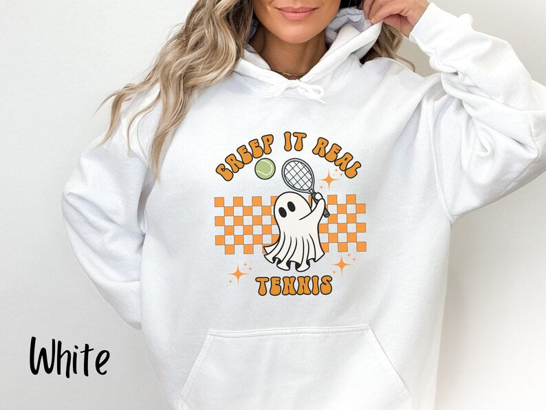 Creep It Real Tennis Ghost Halloween  Hoodie