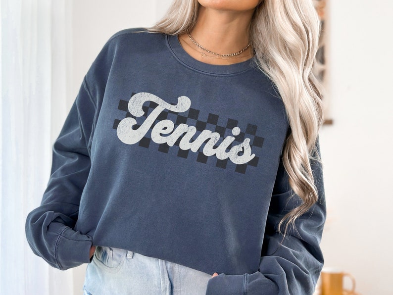 Checkered Tennis Game Day Sweatshirt