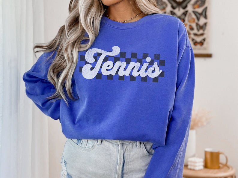 Checkered Tennis Game Day Sweatshirt