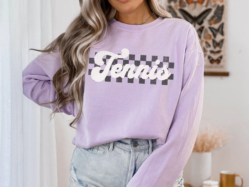 Checkered Tennis Game Day Sweatshirt