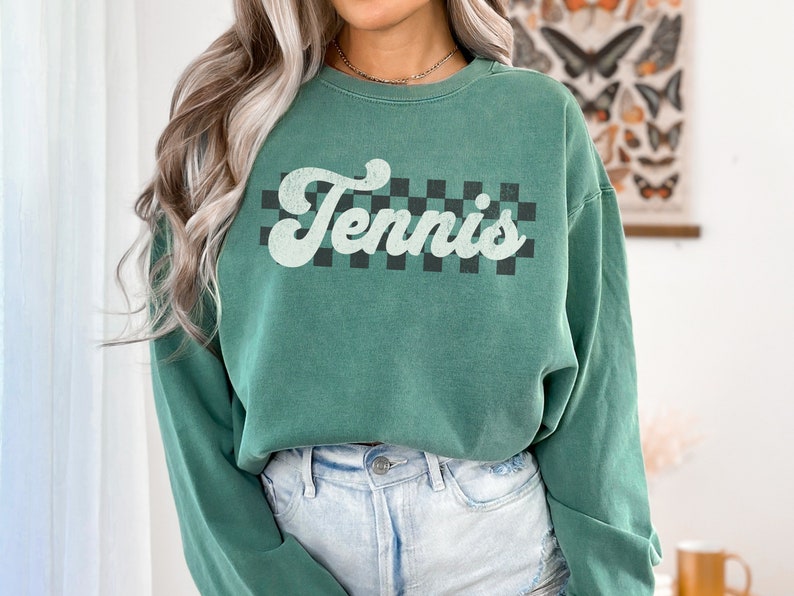 Checkered Tennis Game Day Sweatshirt