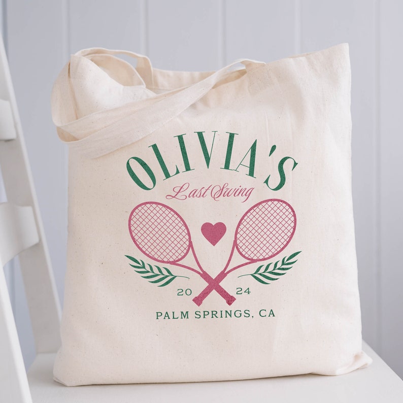 Last Swing Tennis Bachelorette Tote Bag