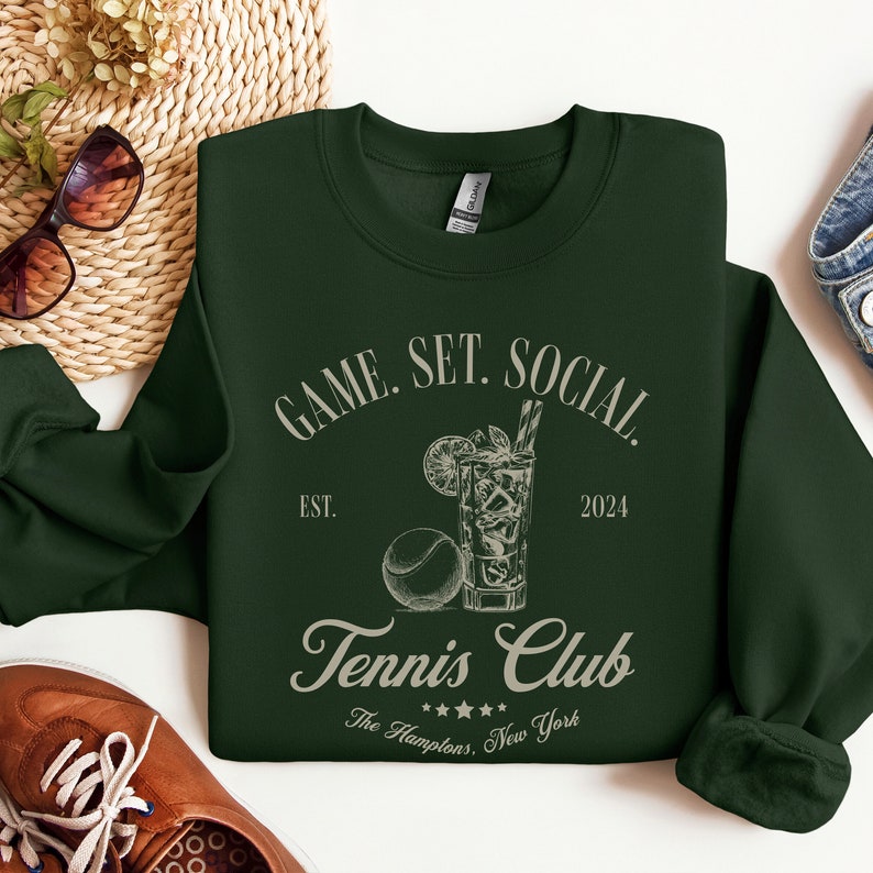 GAME. SET. SOCIAL.  Tennis Club Sweatshirt