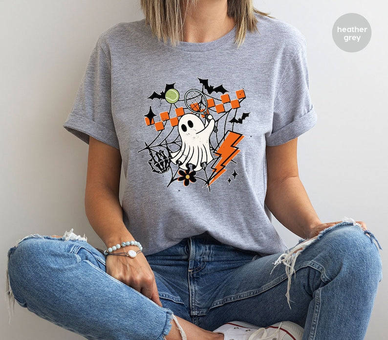 Tennis Ghost Halloween  T-shirts