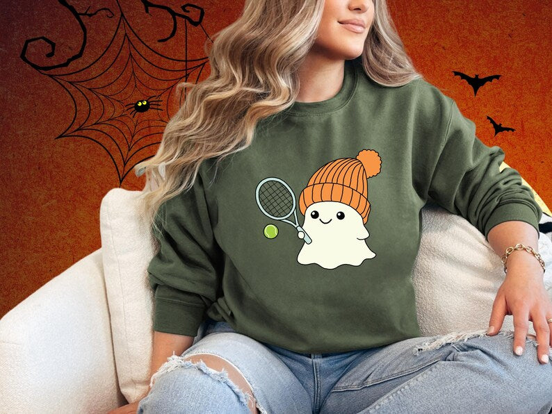 Ghost  Halloween Tennis  Sweatshirts