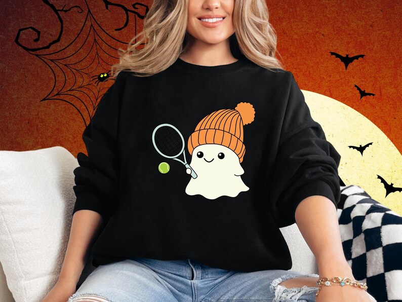 Ghost  Halloween Tennis  Sweatshirts