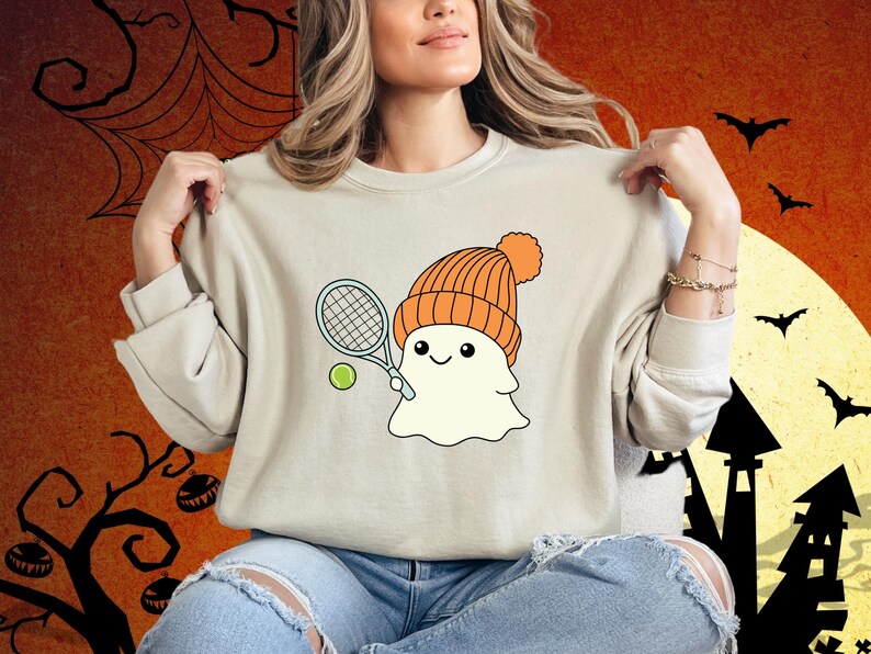 Ghost  Halloween Tennis  Sweatshirts