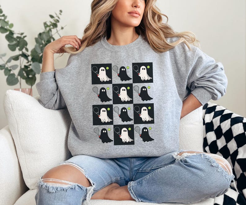 Spooky Tennis Lover Tennis  Sweatshirts