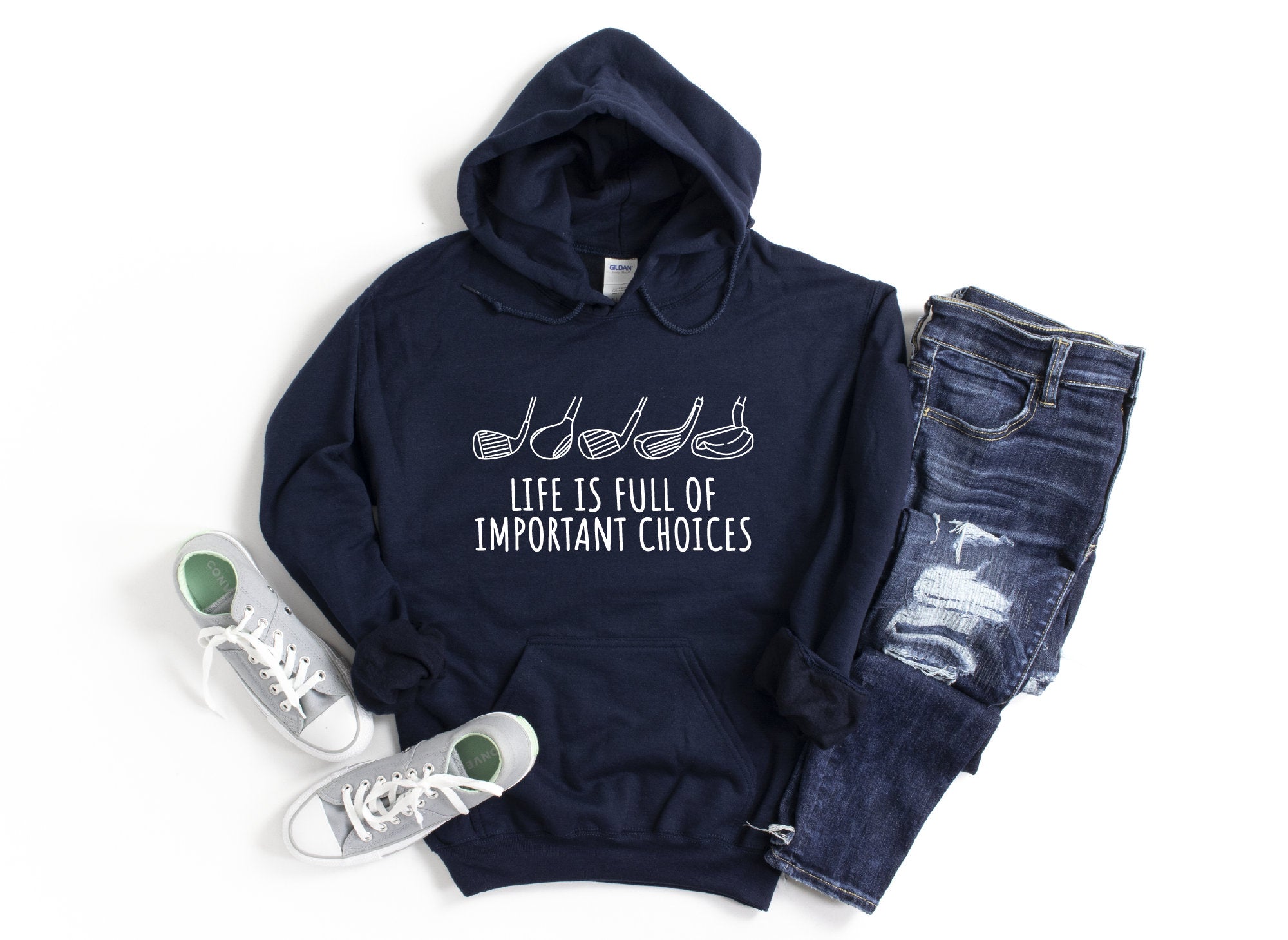 Life Is Full Of Important Choices，Golf Hoodie