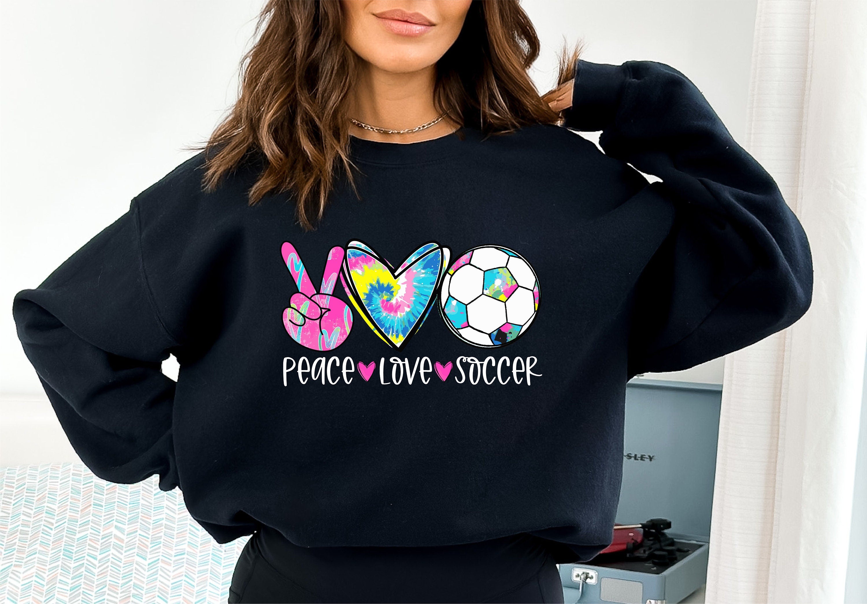 Peace Love Soccer Sweatshirt