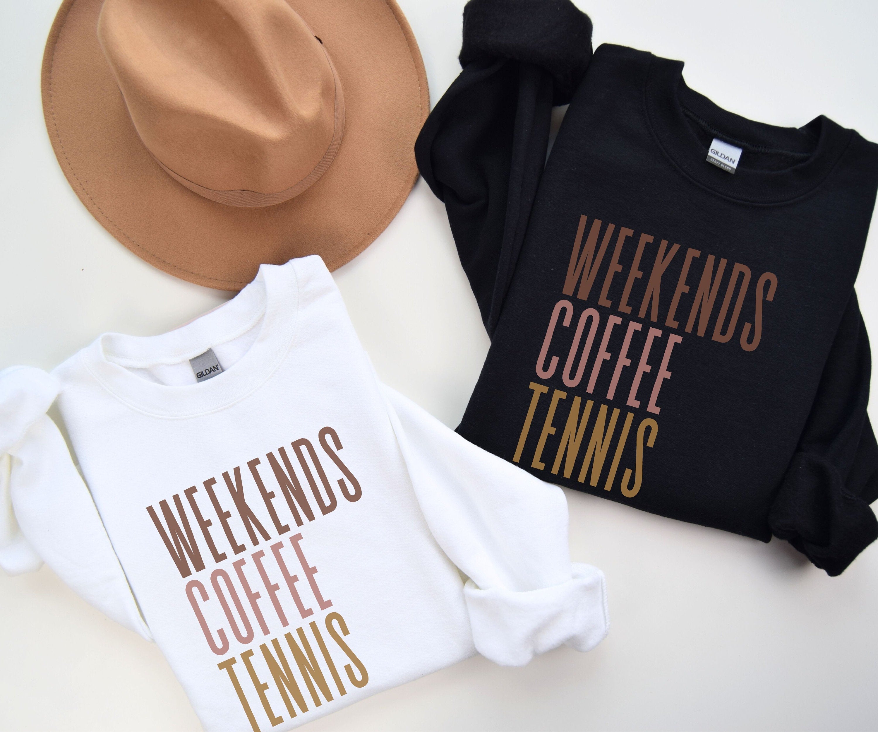 Weekends Coffee Tennis Sweatshirt