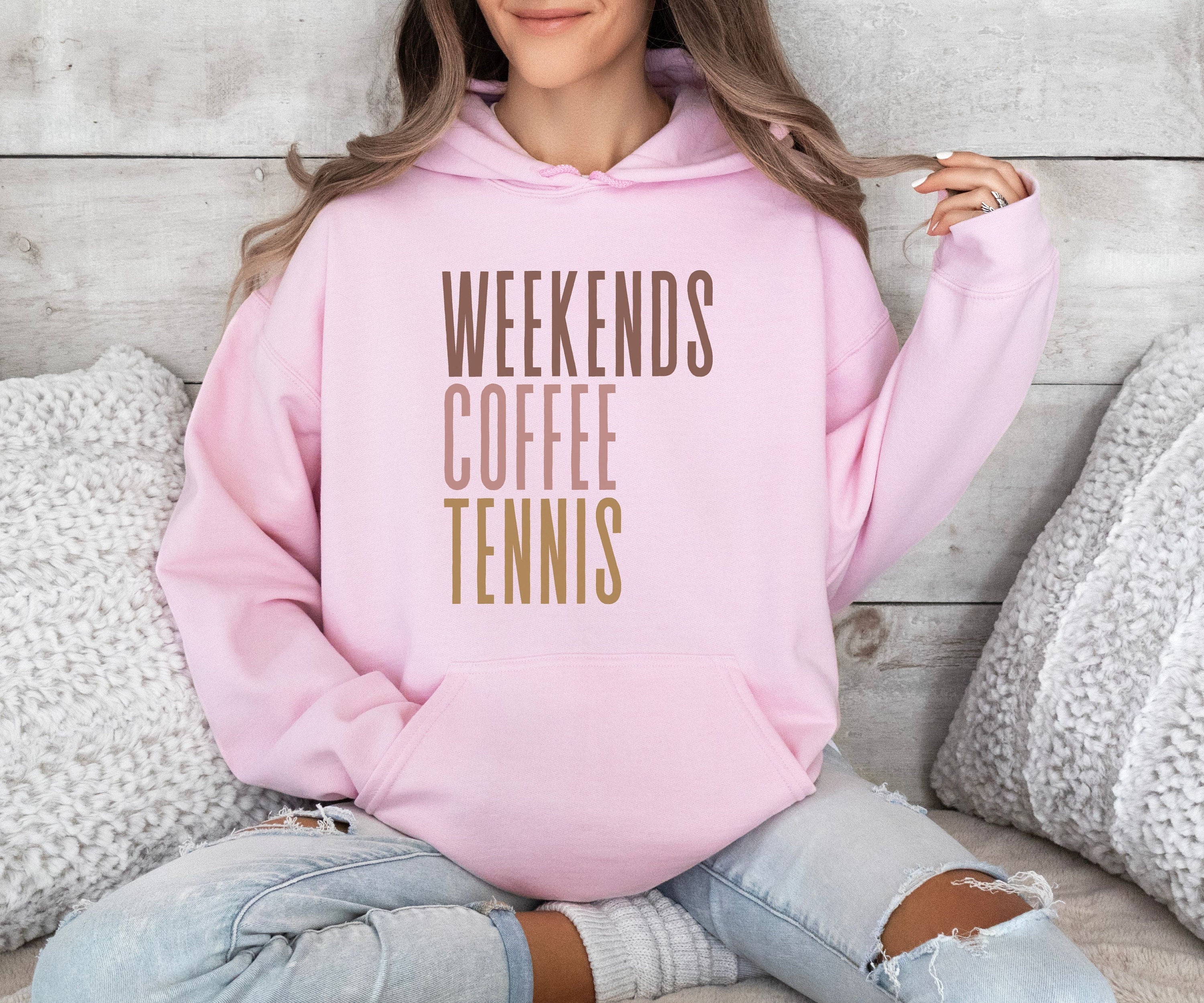 Weekends Coffee Tennis Sweatshirt