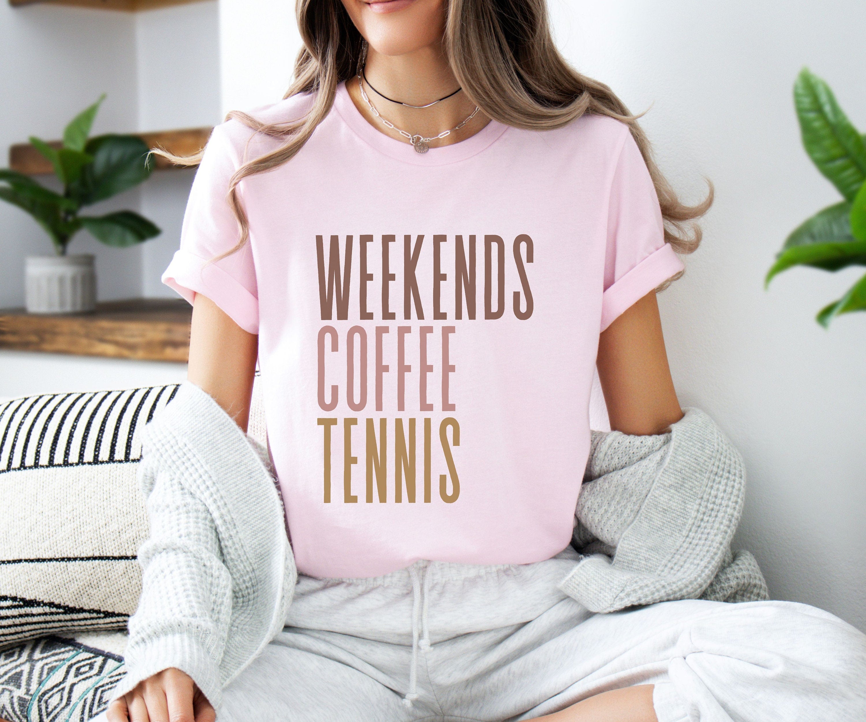 Weekends Coffee Tennis T-shirt