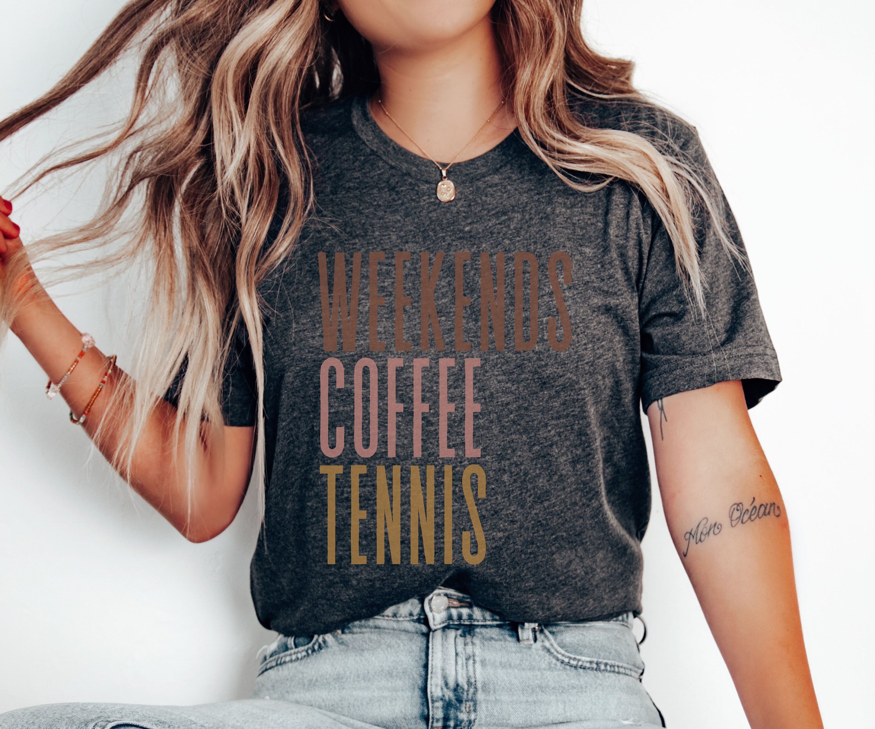 Weekends Coffee Tennis T-shirt