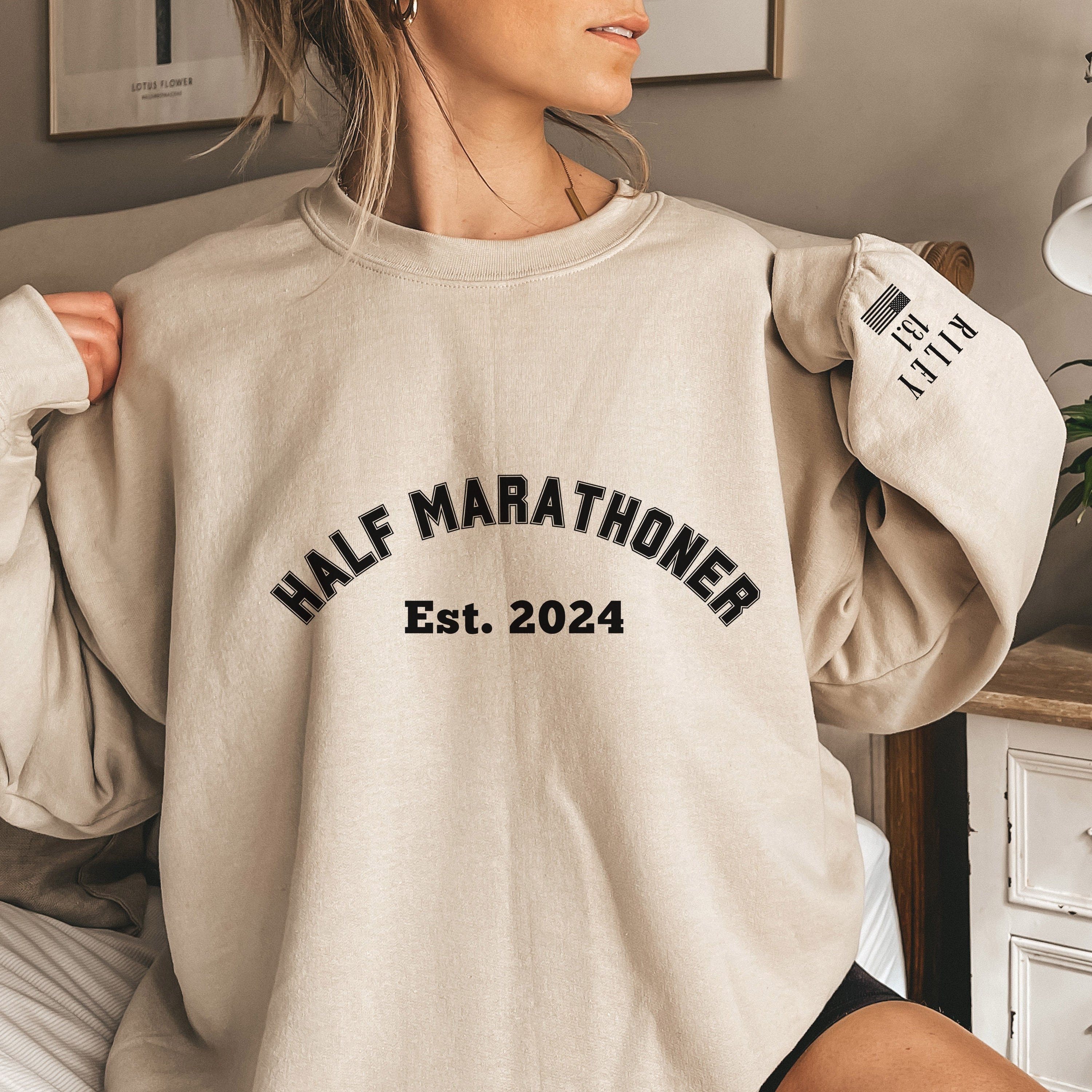 Custom Half Marathoner Finisher Sweatshirt