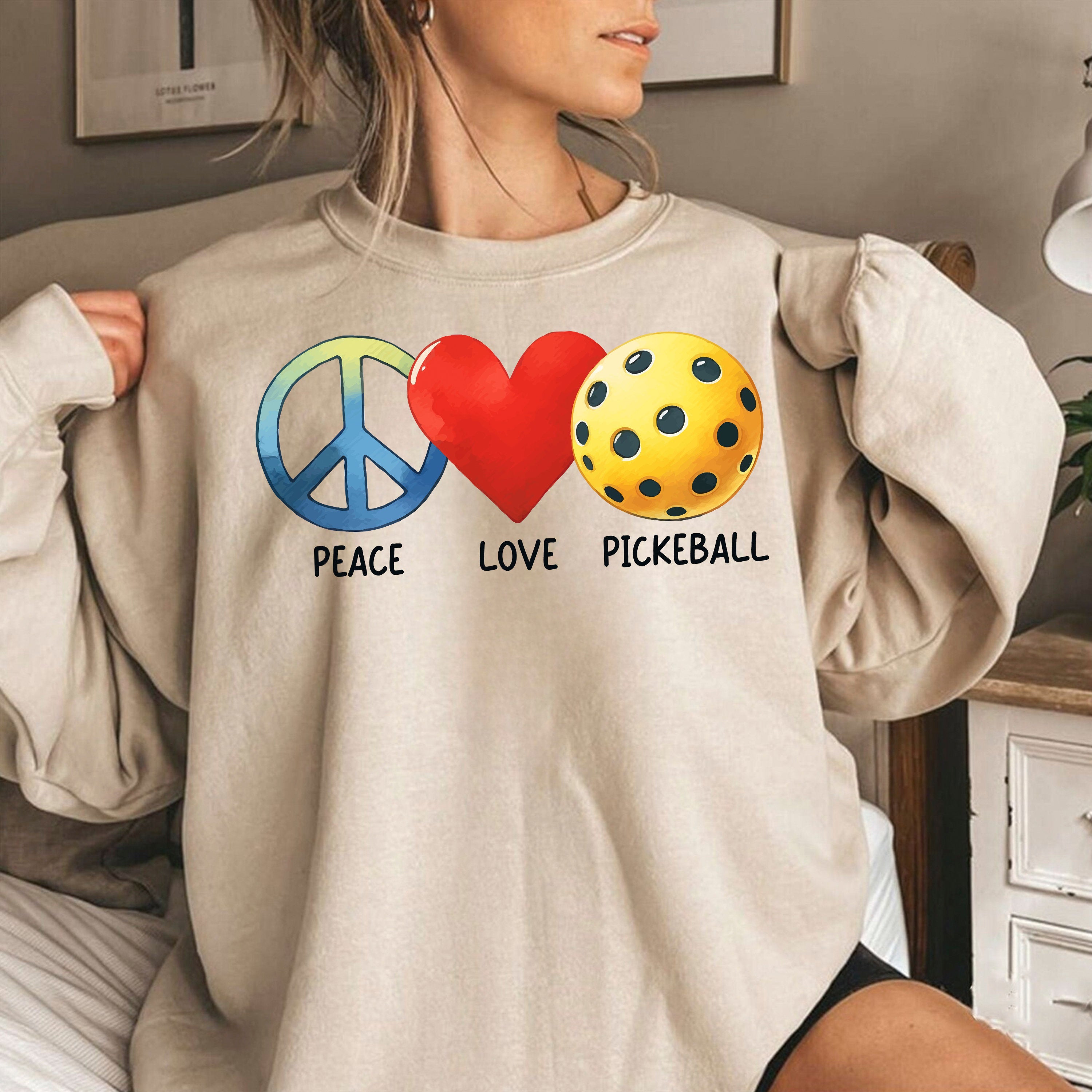 Peace Love Pickleball Sweatshirt