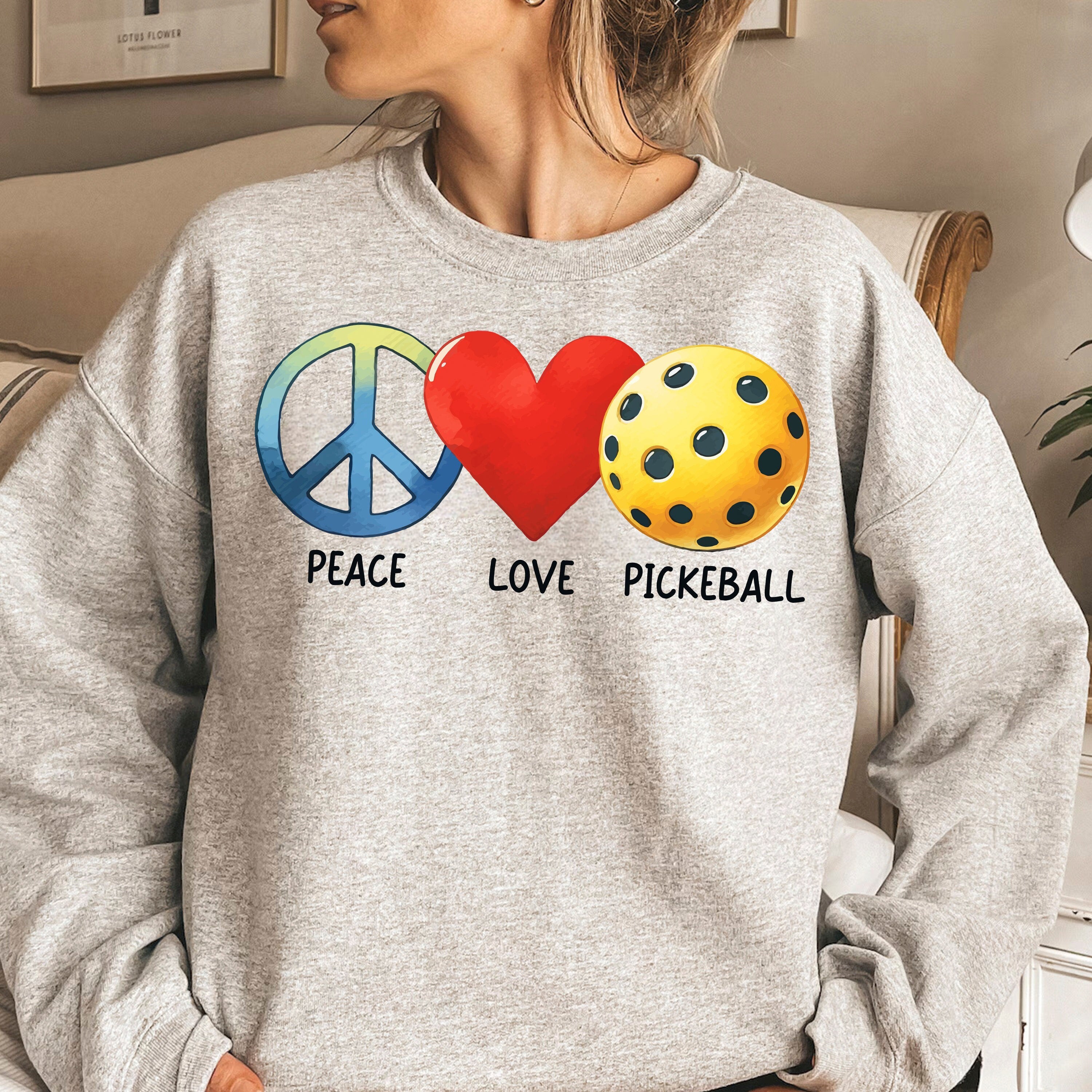 Peace Love Pickleball Sweatshirt