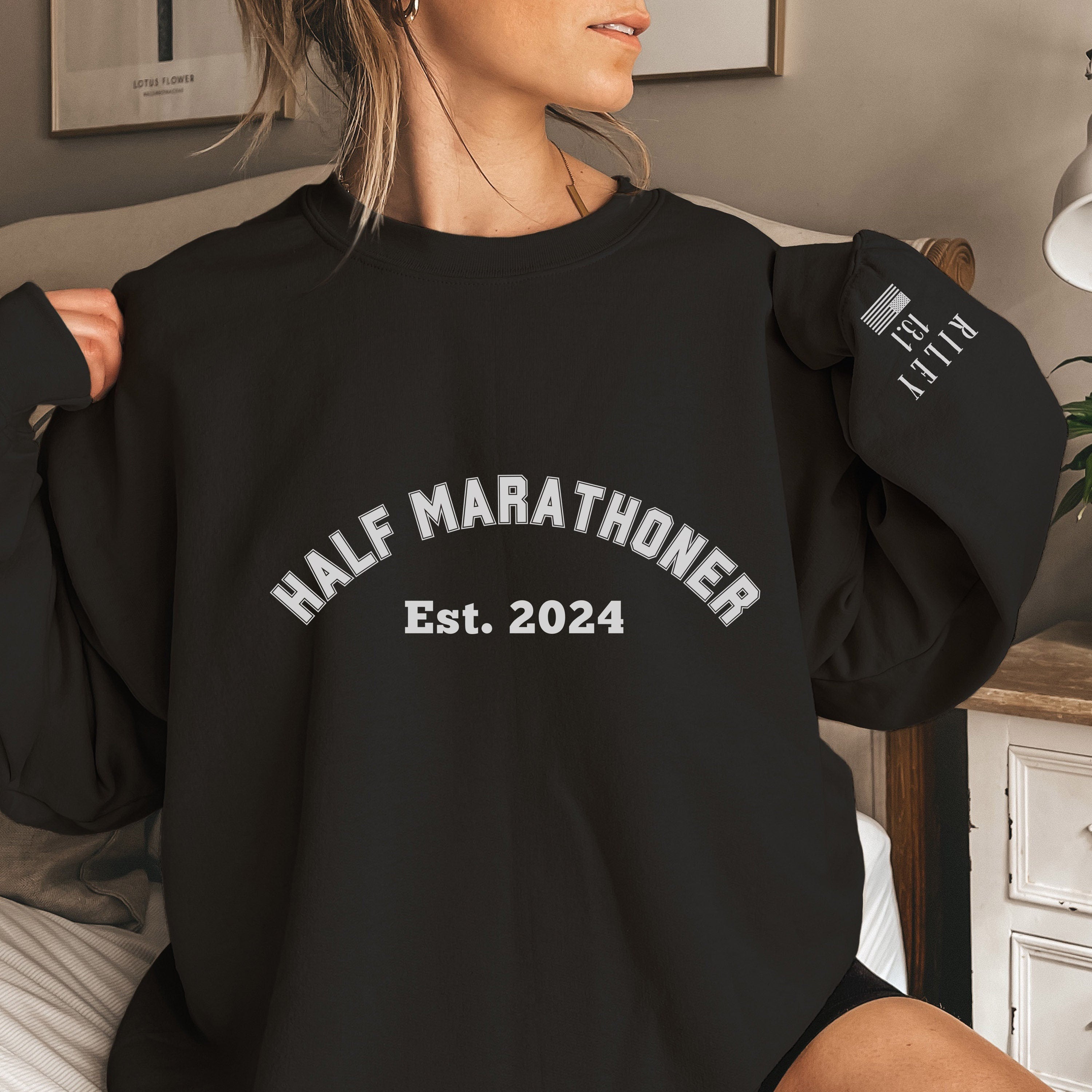 Custom Half Marathoner Finisher Sweatshirt