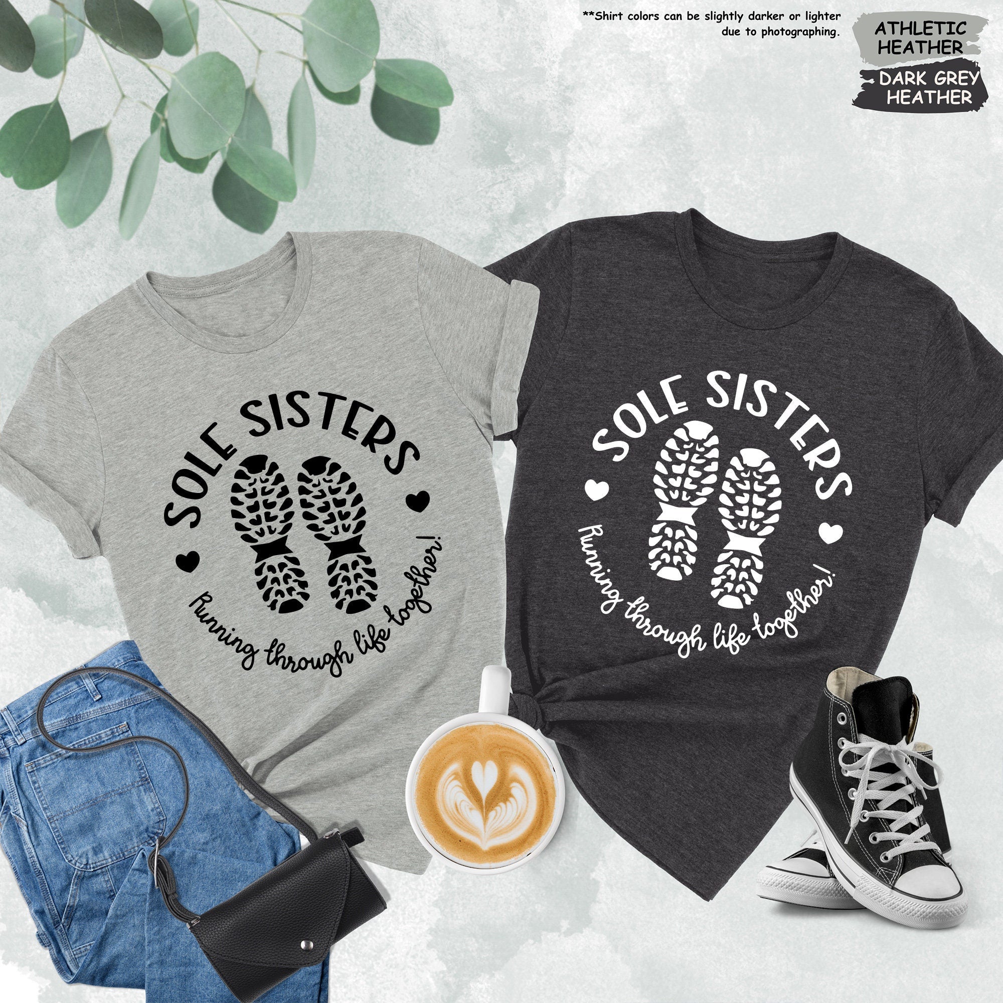 Sole Sisters Running Through Life Together T-shirt