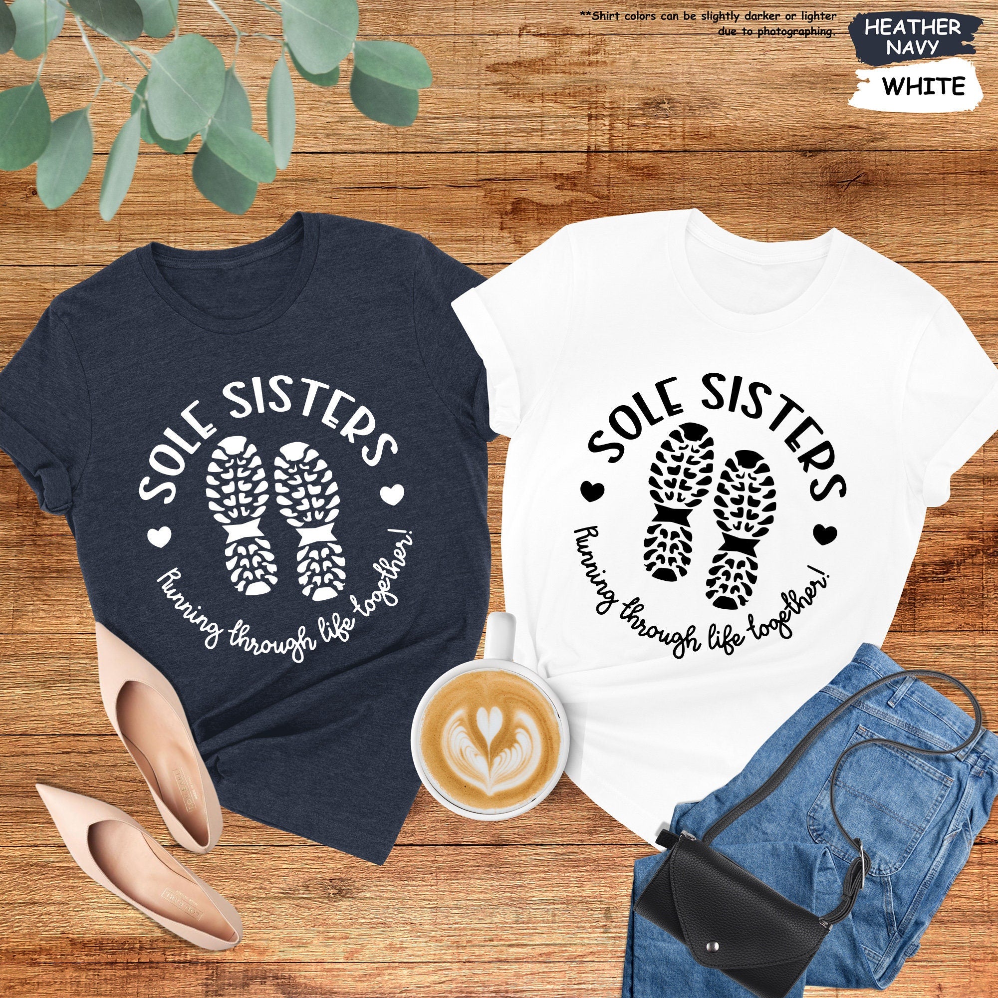 Sole Sisters Running Through Life Together T-shirt