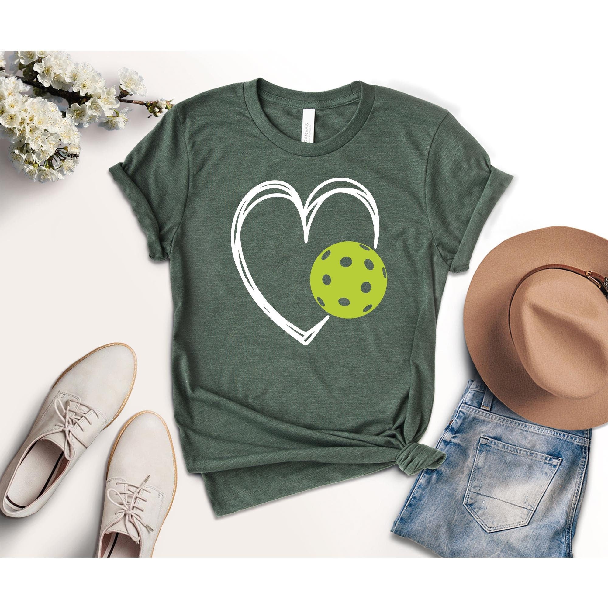 Pickleball Heart T-Shirt