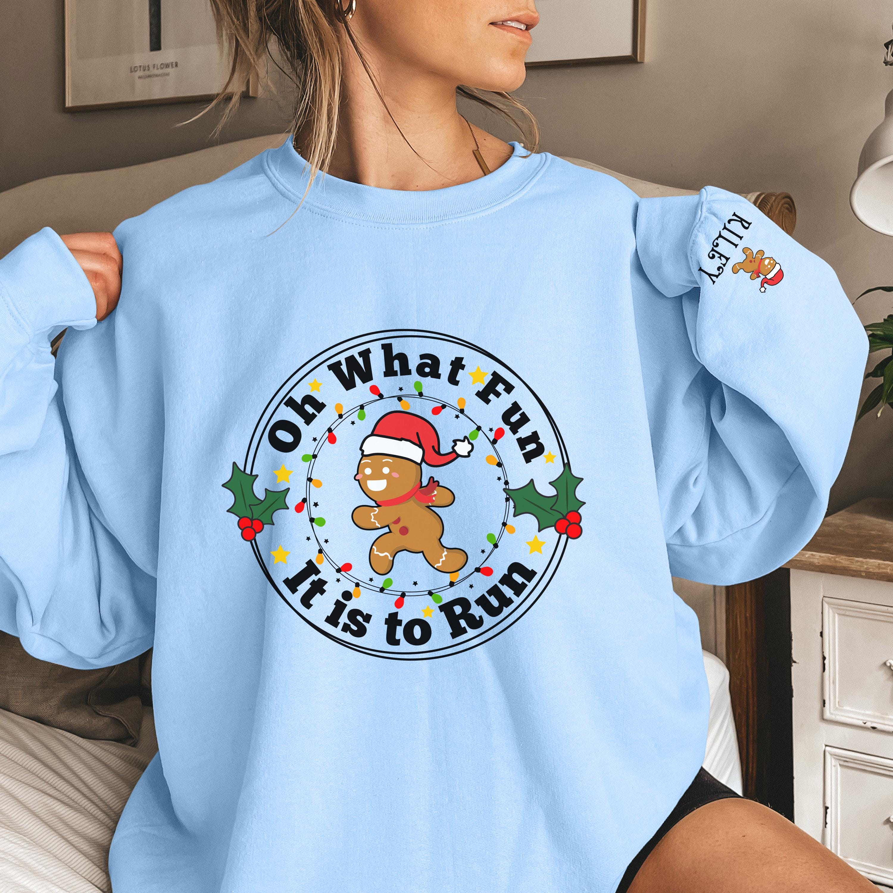 Custom Name Christmas Running Sweatshirt